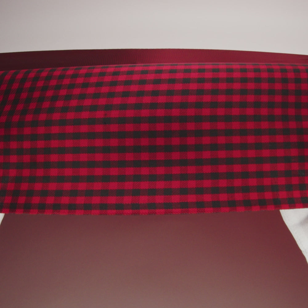 Mini Gingham Acetate Twill Lining - Red and Black - Image 6 of 7