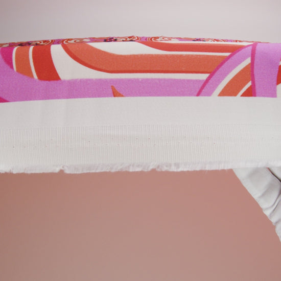 Stretch Cotton Sateen - Pink Winding Lines and Flowers - Bloom the Beat Print - Mood Exclusive Groove Collection - Image 6 of 7