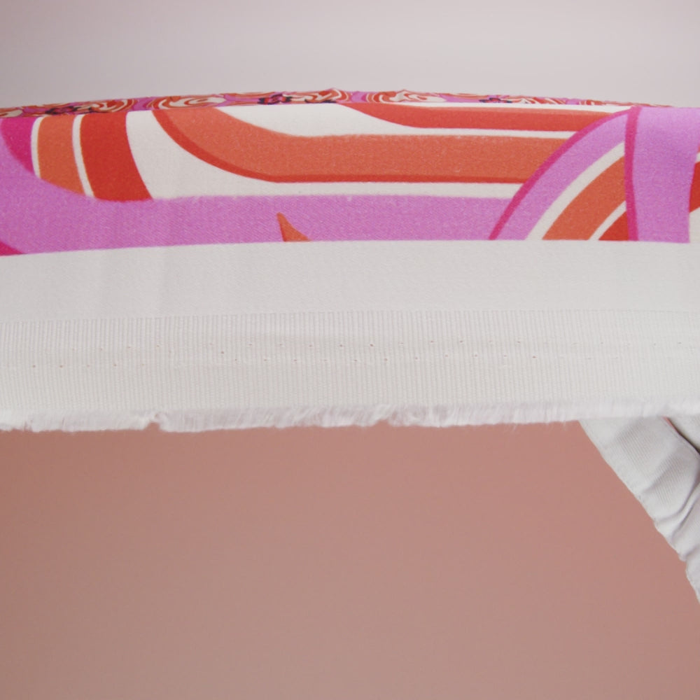 Stretch Cotton Sateen - Pink Winding Lines and Flowers - Bloom the Beat Print - Mood Exclusive Groove Collection - Image 6 of 7