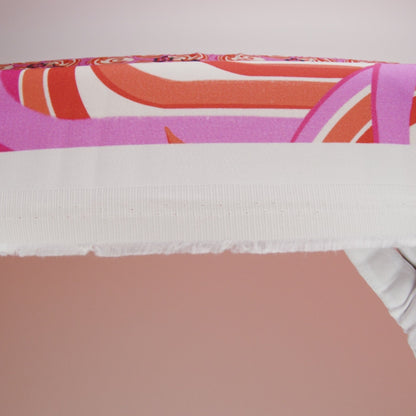 Stretch Cotton Sateen - Pink Winding Lines and Flowers - Bloom the Beat Print - Mood Exclusive Groove Collection