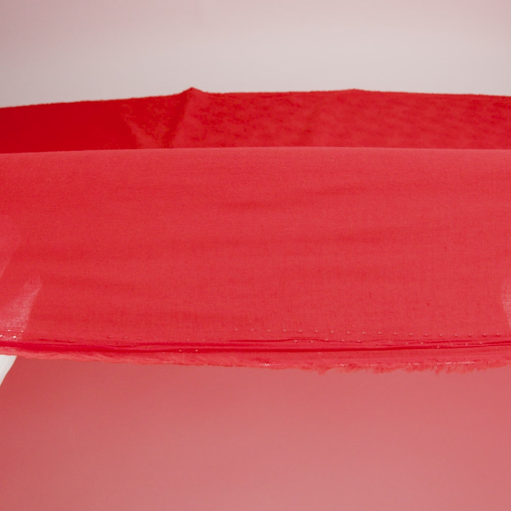 Embroidered Eyelet Cotton Voile - Red Big Tossed Flowers - Naomi Collection - Image 6 of 6