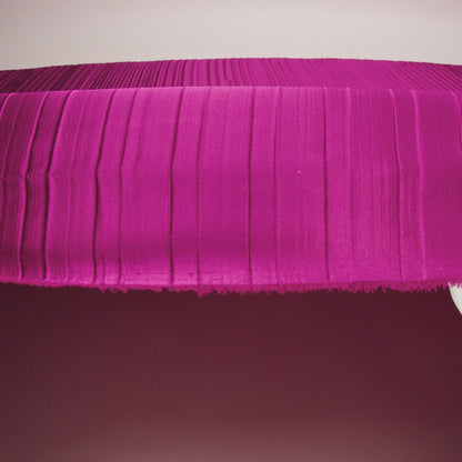 Pleated Stretch Satin - Raspberry Sorbet - Andreas Collection