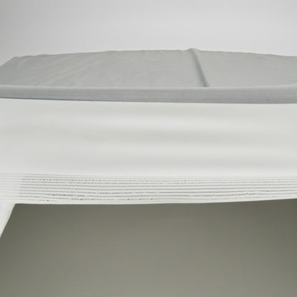 Silver Stretch Knit Reflective Fabric with White Backside