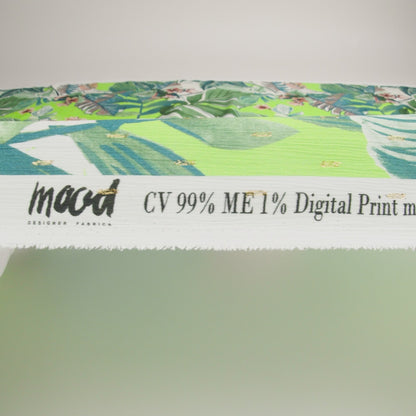 Mood Exclusive White Jive with Jungle Metallic Dotted Crinkled Viscose Crepe