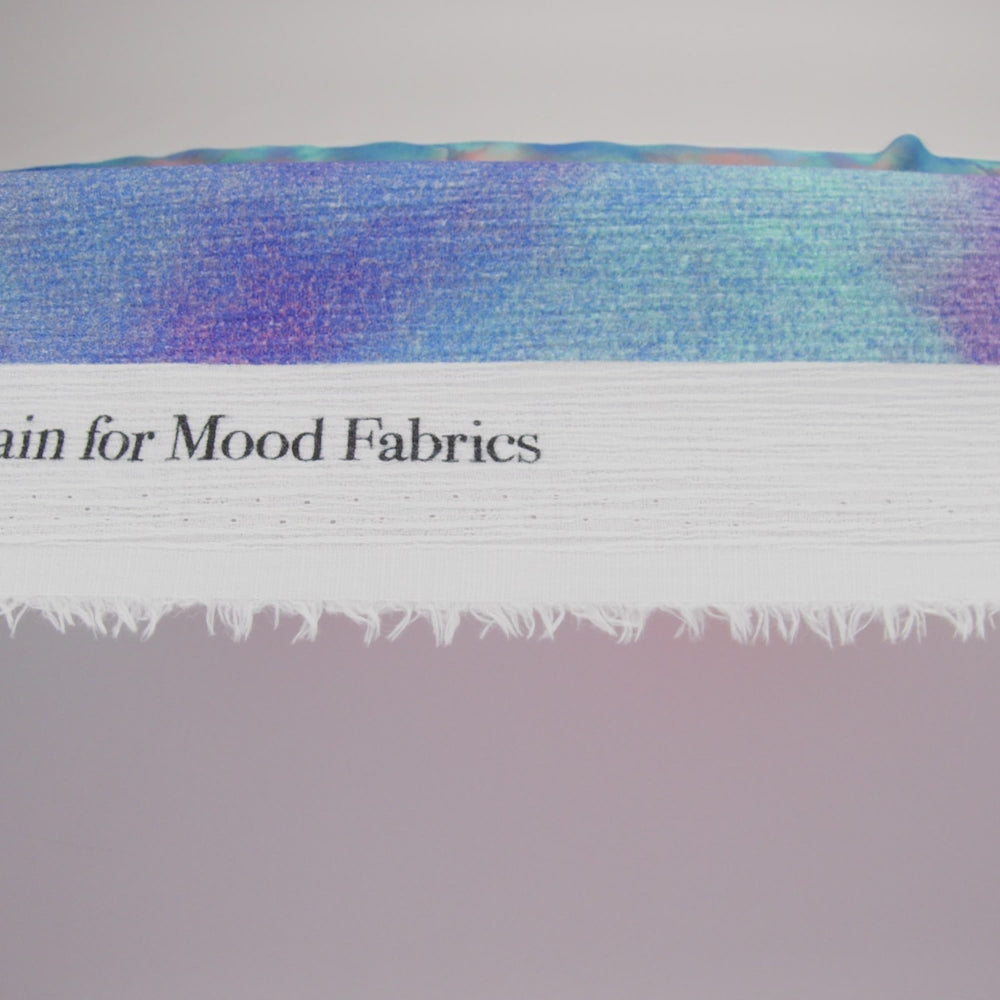 Slubbed Gauzy Cotton Woven - Sky Blue, Bubblegum Pink and Coral Tie Dye - Mood Exclusive To Dye For Print - Image 6 of 6