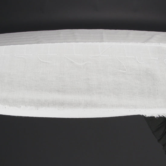 Embroidered Eyelet Cotton Voile - White Lattice and Floral Stripes - Naomi Collection - Image 6 of 6