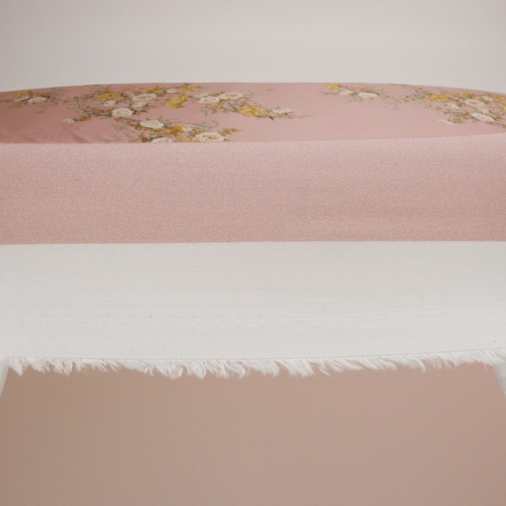 Rayon Challis - Pink, Yellow and White Rose Sprays - Bella Verona Print - Mood Exclusive Viso Collection - Image 5 of 5