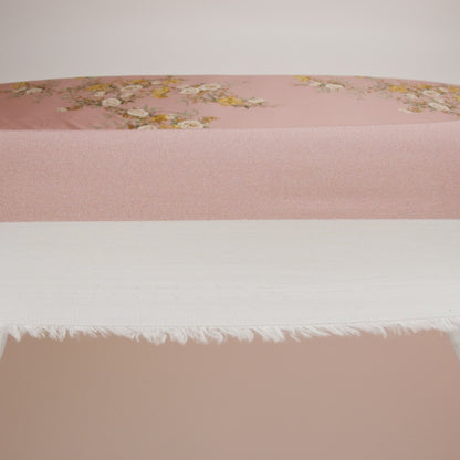 Rayon Challis - Pink, Yellow and White Rose Sprays - Bella Verona Print - Mood Exclusive Viso Collection