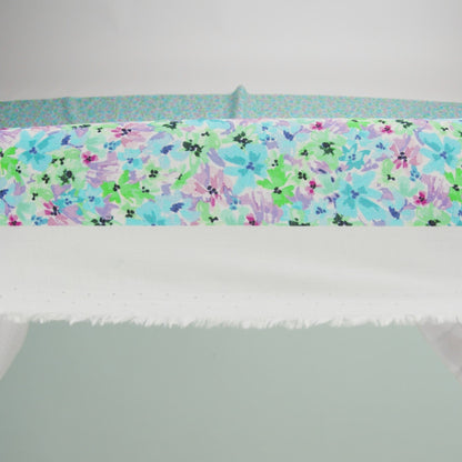 Cotton Voile - Blue and Purple Floral - Isola Bella Print - Mood Exclusive Secret Garden Collection