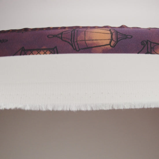 Stretch Cotton Sateen - Purple Lanterns - By Lantern Light Print - Mood Exclusive Jack-O-Lantern Collection - Image 6 of 7