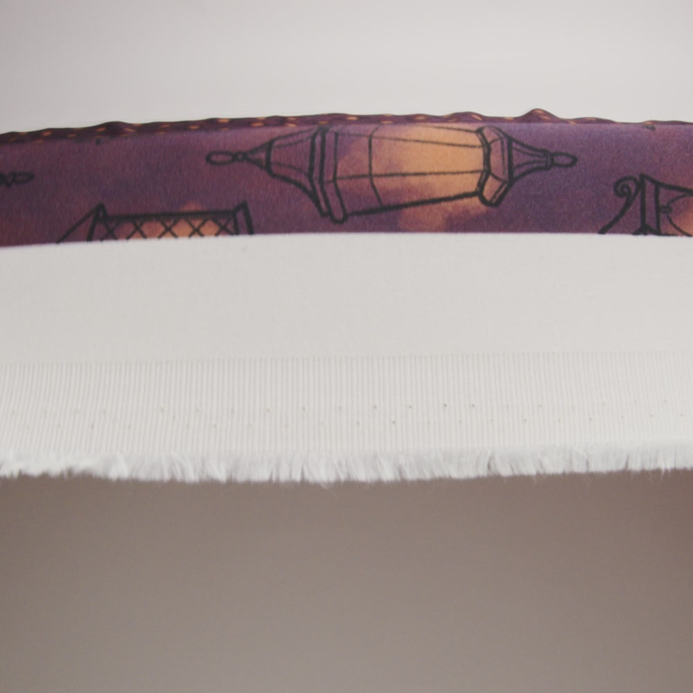 Stretch Cotton Sateen - Purple Lanterns - By Lantern Light Print - Mood Exclusive Jack-O-Lantern Collection - Image 6 of 7