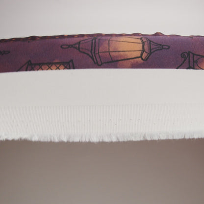 Stretch Cotton Sateen - Purple Lanterns - By Lantern Light Print - Mood Exclusive Jack-O-Lantern Collection