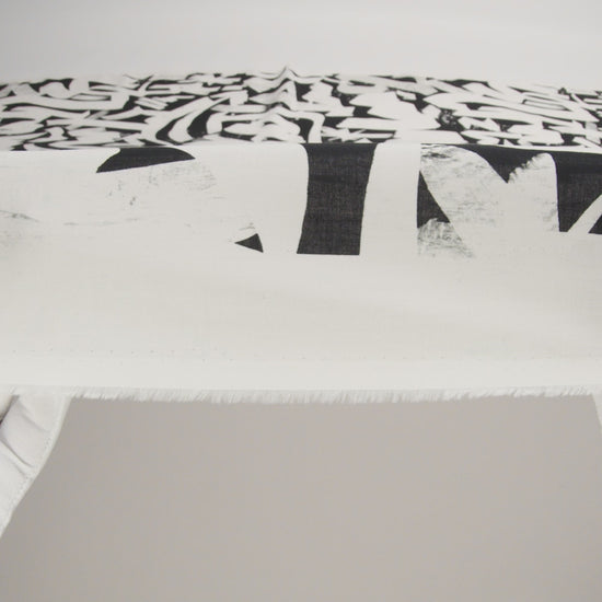 Cotton Voile - Black and White Graffiti Letters - Wall of Fame Print - Mood Exclusive Metro Collection - Image 6 of 7