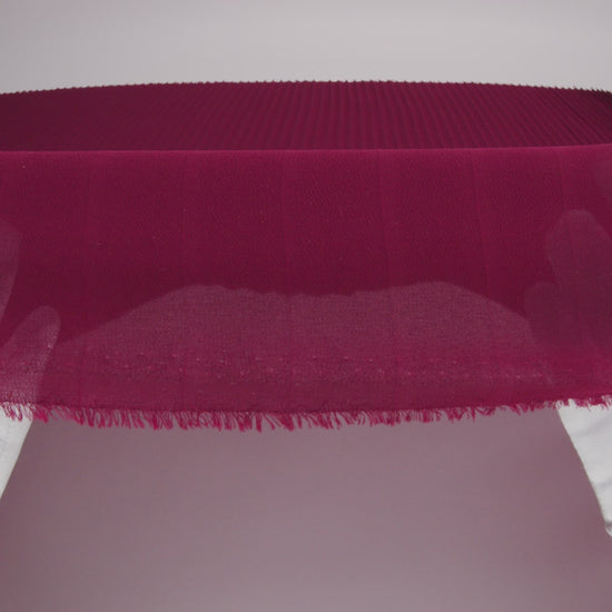 Accordion Pleated Chiffon - Rhododendron Red - Etereo Collection - Image 5 of 5