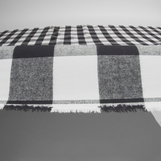 Buffalo Check Cotton Flannel - Black and White - Seco Collection - Image 5 of 5