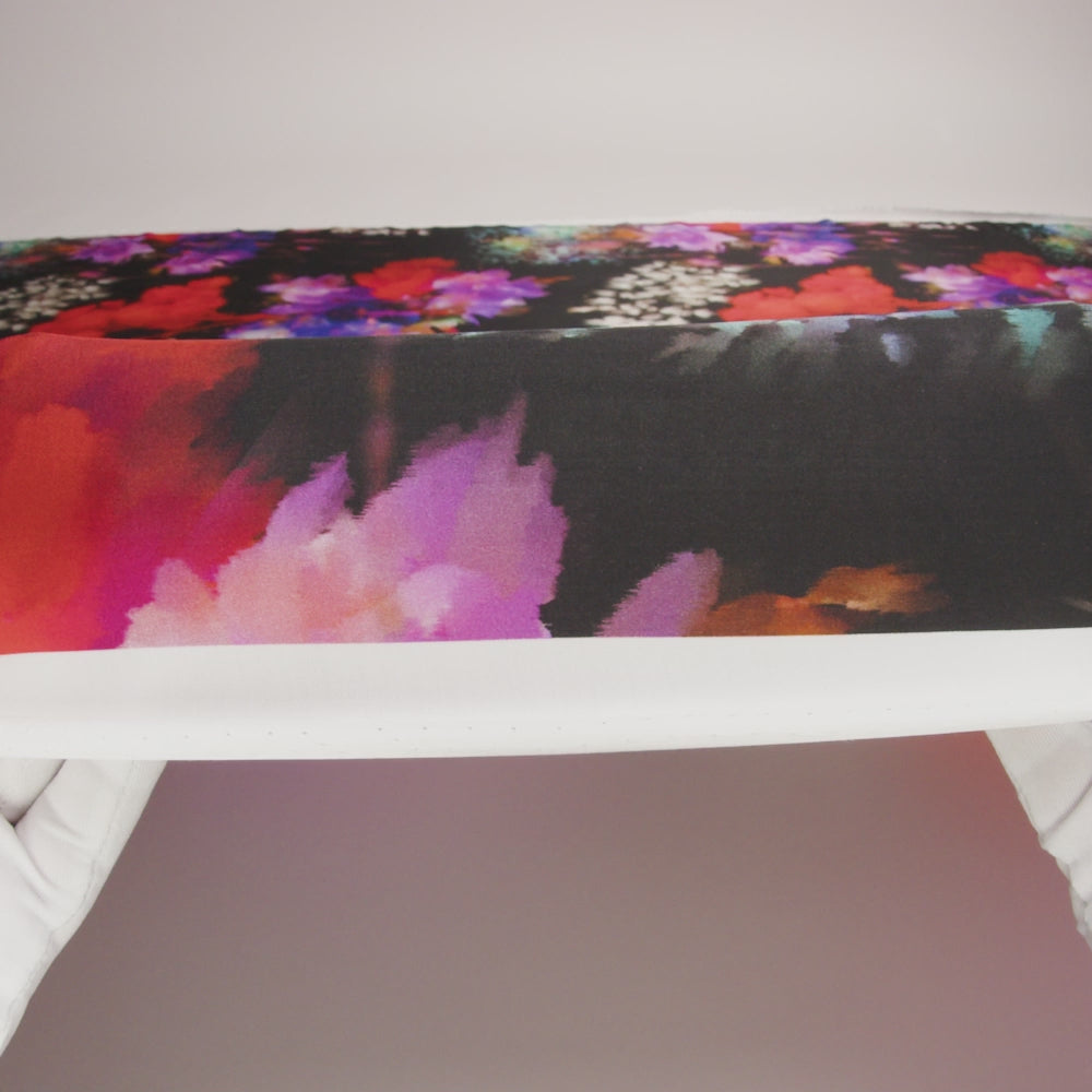 Sustainable and Recycled Viscose Satin Print - Purple, Red and Black Abstract Floral - Mood Exclusive Forest of Colors - Image 6 of 6