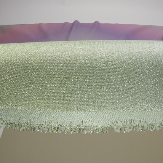 Metallic Pastel Purple, Blue and Gold Polyester Lame - Image 6 of 6