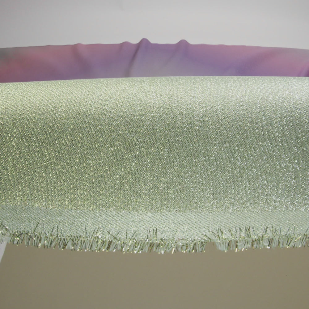 Metallic Pastel Purple, Blue and Gold Polyester Lame - Image 6 of 6