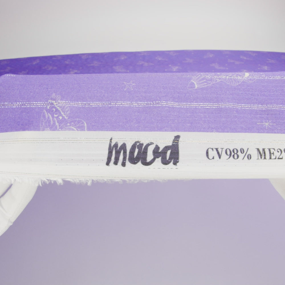 Mood Exclusive Lavender Sky Sanctuary Metallic Pinstriped Viscose Dobby - Image 6 of 6