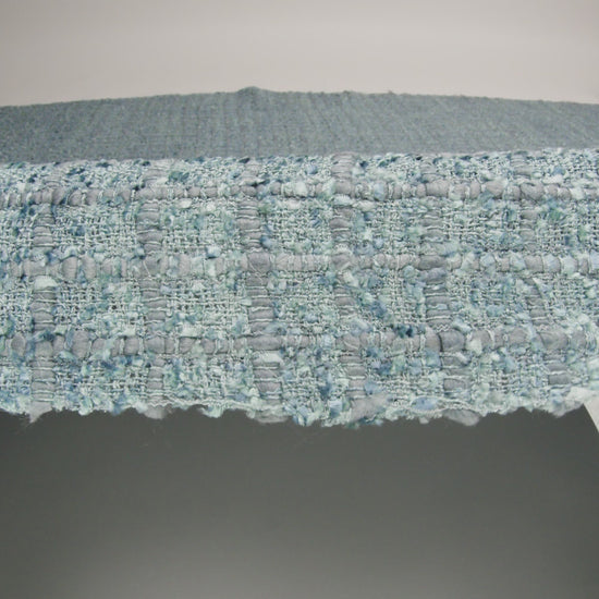 Viscose and Acrylic Chenille Tweed - Flint Stone and Baby Blue Metallic - Newcastle Collection - Image 6 of 7