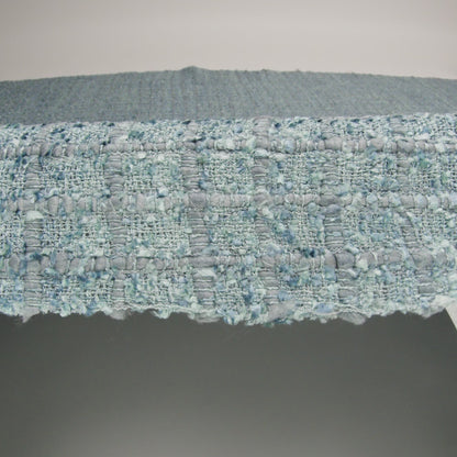 Viscose and Acrylic Chenille Tweed - Flint Stone and Baby Blue Metallic - Newcastle Collection
