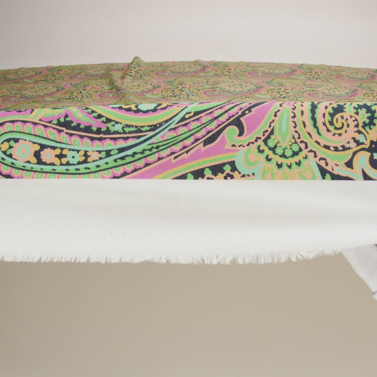 Cotton Voile - Black and Green Paisley - Hippy Shake Print - Mood Exclusive Citrus Collection - Image 6 of 7