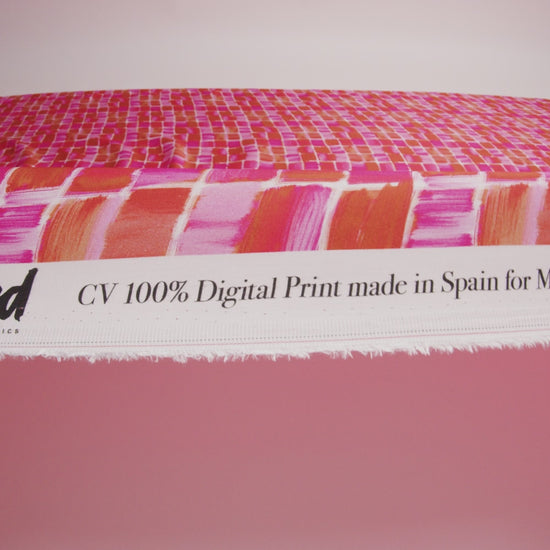 Rayon Challis - Pink Painted Squares - Swatch Me Print - Mood Exclusive Citrus Collection - Image 6 of 7