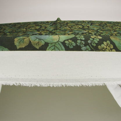 Linen and Rayon Woven - Green, Olive and Navy Floral - Secret Garden Print - Mood Exclusive Acadia Collection
