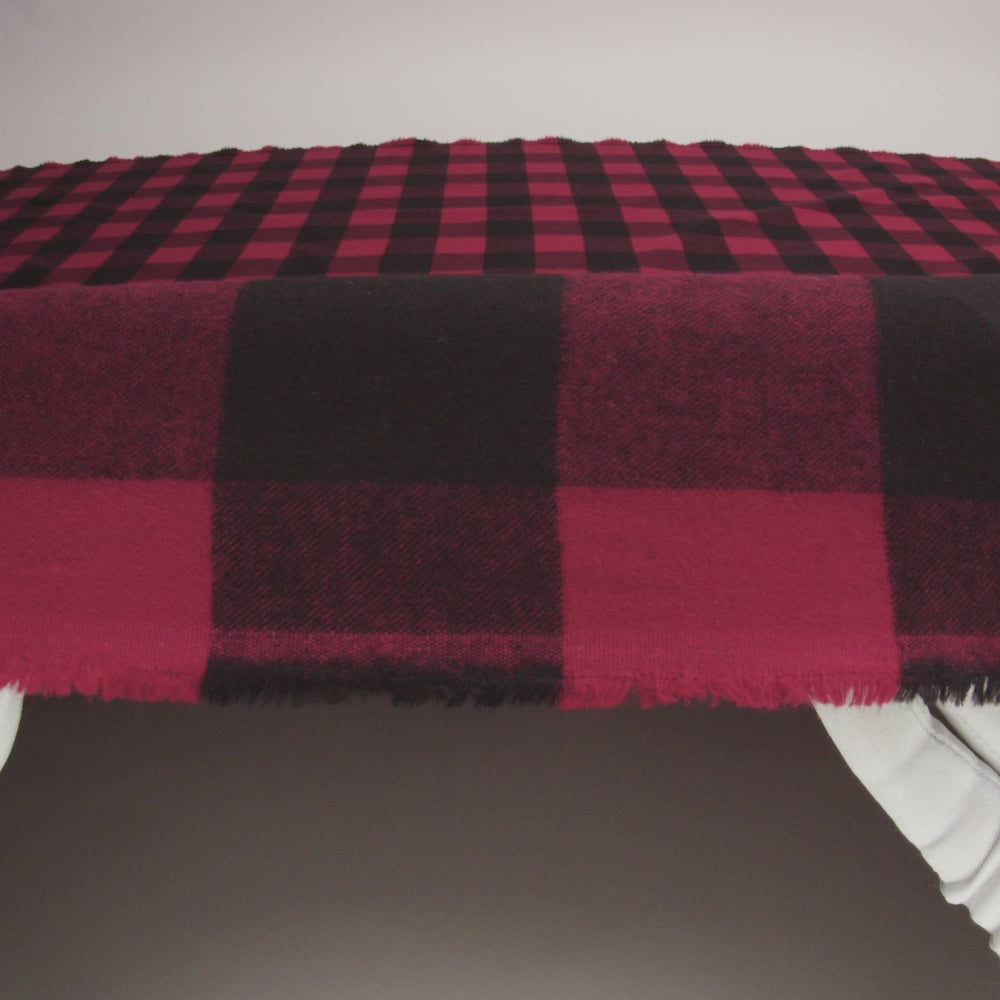 Buffalo Check Cotton Flannel - Black and Red - Seco Collection - Image 5 of 5