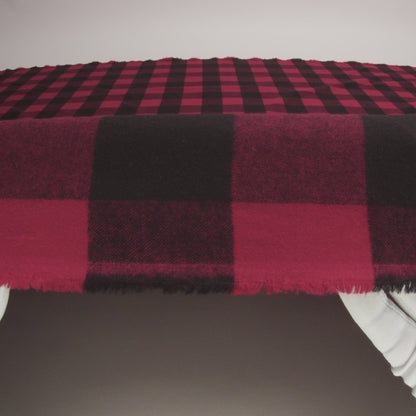 Buffalo Check Cotton Flannel - Black and Red - Seco Collection