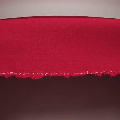 Recycled Brushed Wool Blend Twill Coating - Ruby Red - Made in Italy - Maeve Collection