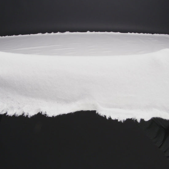 Fleece-Backed Stretch Cotton Knit - White - Cecil Collection - Image 5 of 5