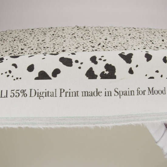 Linen and Rayon Woven - Black and White Dalmatian Spots - Fire Dogs Print - Mood Exclusive Metro Collection - Image 6 of 7