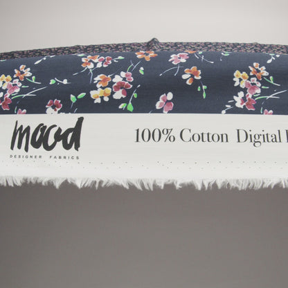 Cotton Poplin Print - Navy Floral - Mood Exclusive Dear Ditsy