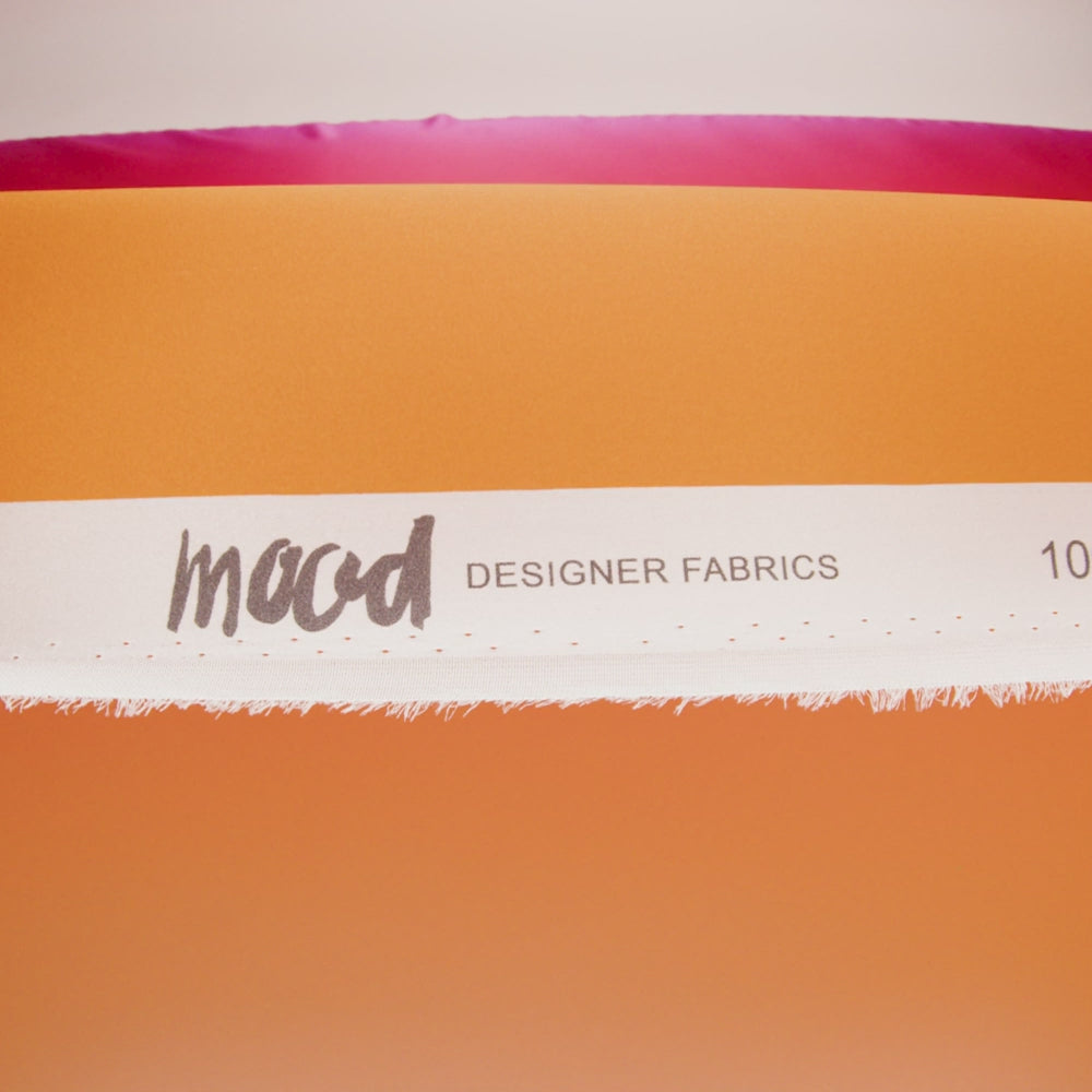 Silk Charmeuse Print 16MM, Made in Italy - Orange, Bright Pink and Orchid Ombre - Image 6 of 6