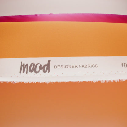 Silk Charmeuse Print 16MM, Made in Italy - Orange, Bright Pink and Orchid Ombre