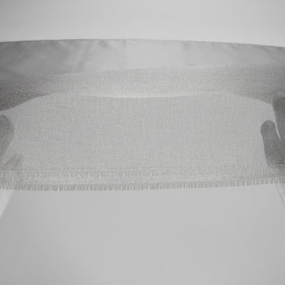 Silver Iridescent Nylon Organza