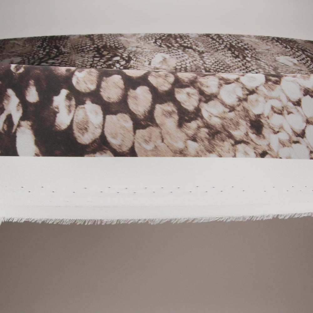 Silk Charmeuse Print 16MM, Made in Italy - Brown and Beige Giant Snakeskin - Image 6 of 6