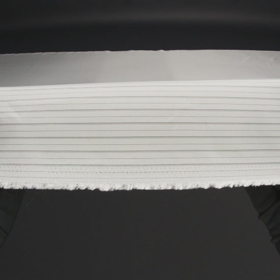 Bemberg Lining - White and Black Stripes - Image 5 of 5