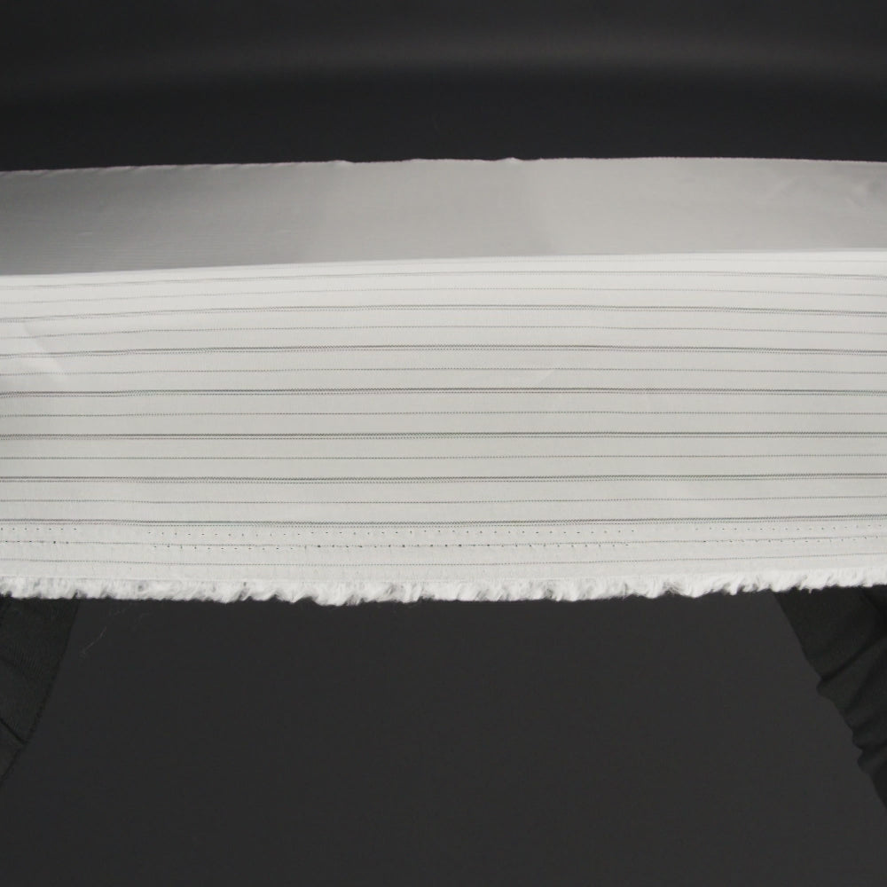 Bemberg Lining - White and Black Stripes - Image 5 of 5