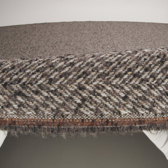 Polyester and Wool Blend Tweed - Tan, Beige and Black Herringbone - Image 6 of 6