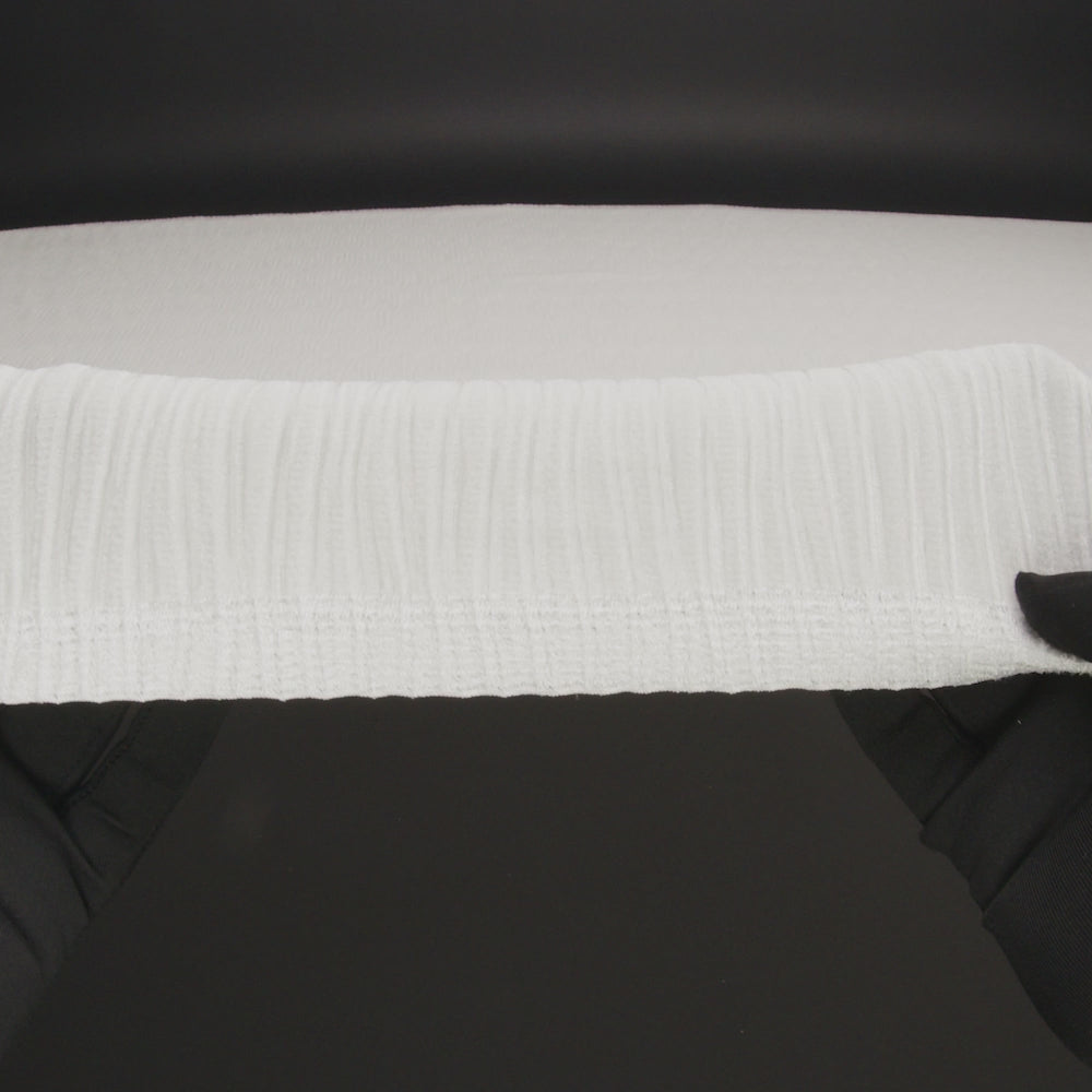 Wavy Crinkled Velour - Vanilla Ice - Yvonne Collection - Image 6 of 6