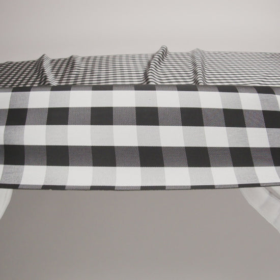 Black and Brilliant White White Gingham Acetate Twill Lining - Image 6 of 7