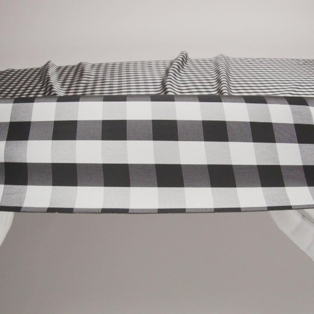 Black and Brilliant White White Gingham Acetate Twill Lining - Image 6 of 7
