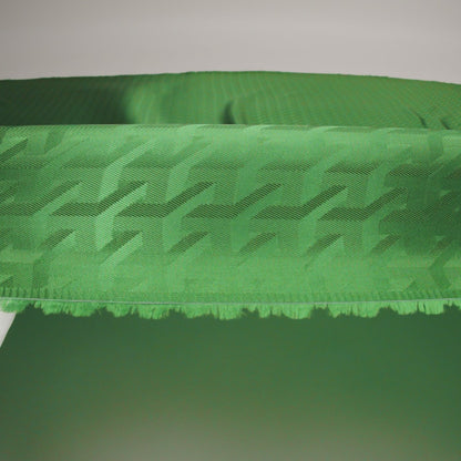 Geometric Jacquard Lining - Clover Green