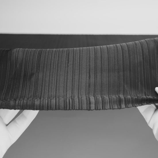 Italian Black Pleated Polyester Woven - Image 5 of 5