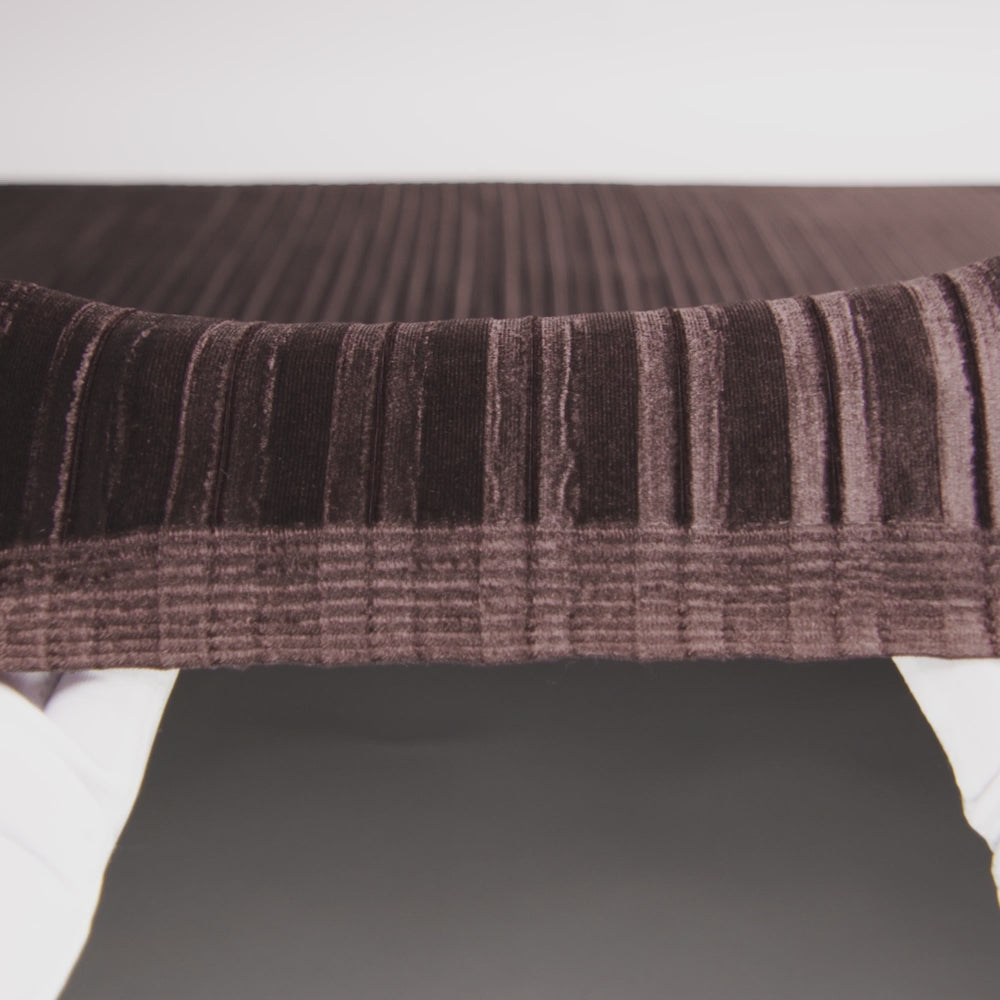 Pleated Velour - Chocolate Brown - Tver Collection - Image 5 of 5