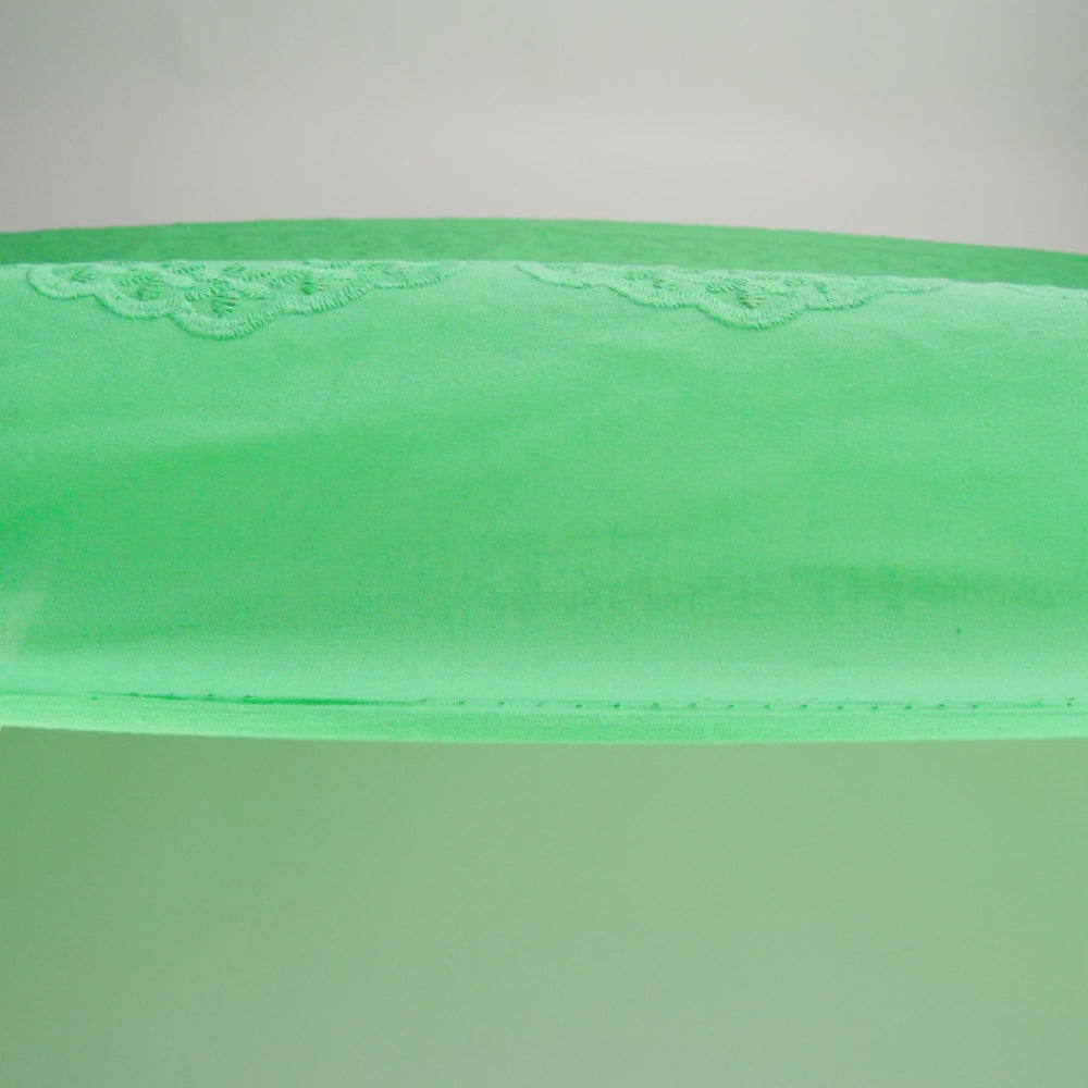 Embroidered Eyelet Cotton Voile - Ming Green Flowers on Branches - Naomi Collection - Image 6 of 6