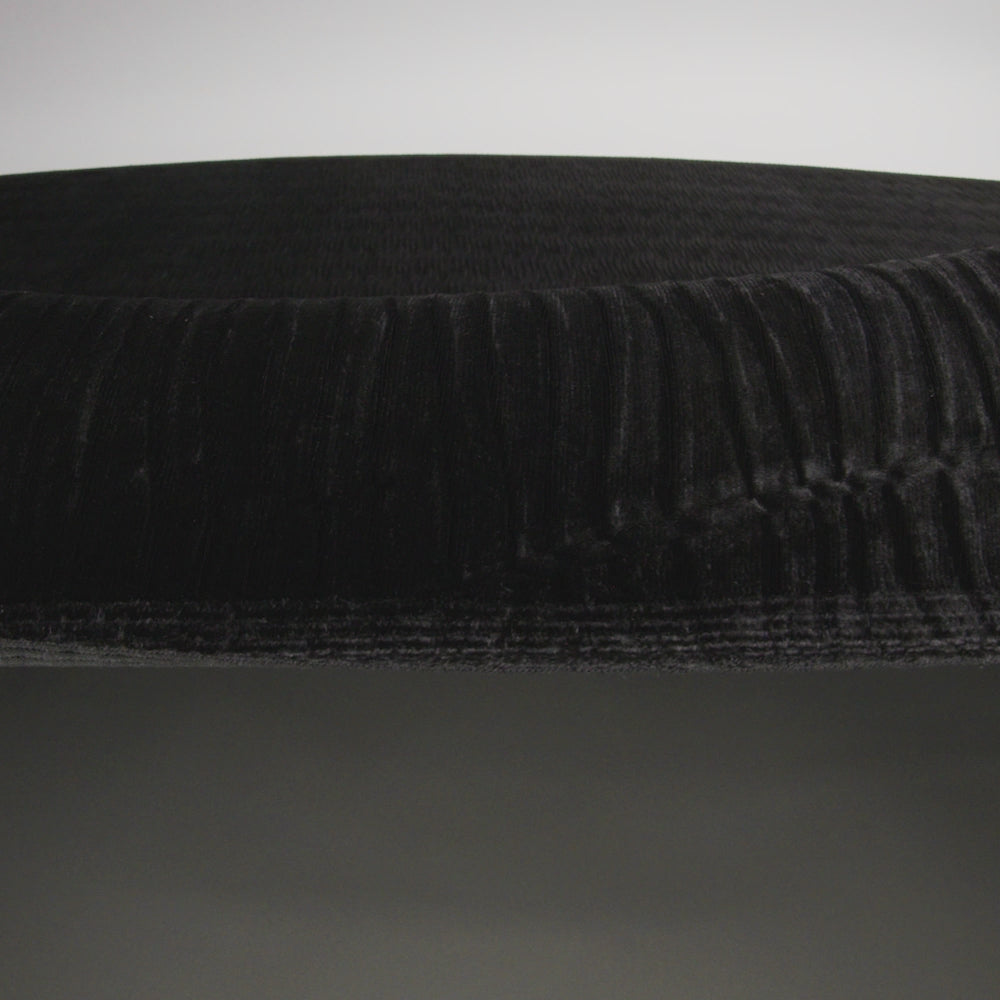 Wavy Crinkled Velour - Black - Yvonne Collection - Image 5 of 5
