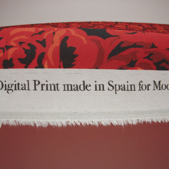 Linen and Rayon Woven - Scarlet Red, Burgundy and Black Roses - Mood Exclusive Midnight Muse Print - Image 6 of 6